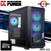 Cc Power 5070 115 Gaming Pc New 9gen Amd Ryzen 9 9900x 12 Cores W/ Nvidia Rtx 5070 12gb Ddr7 W/ Ddr5 Memory & Advanced Air Cooler
